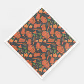Red pumpkin seamless pattern and carrots serviette (Ecke)