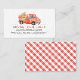 Red Pumpkin Truck Gingham Books for Baby Begleitkarte