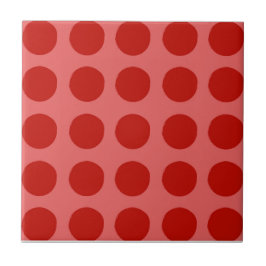 Red Punkt Pattern Fliese