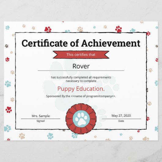 Red Puppy Program Pet Obedience School Pre Puppy (Vorderseite)