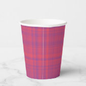 Red Purple Plaid Pattern Pappbecher (Rechts)