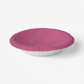 Red Purple Plaid Pattern Pappteller (Gewinkelt)