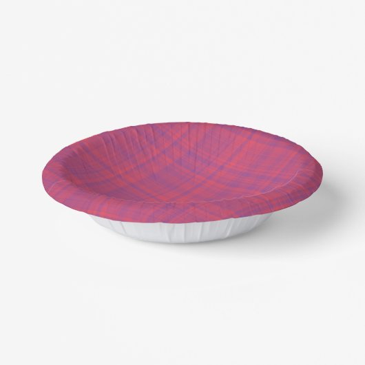 Red Purple Plaid Pattern Pappteller (Gewinkelt)