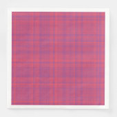 Red Purple Plaid Pattern Serviette (Vorderseite)