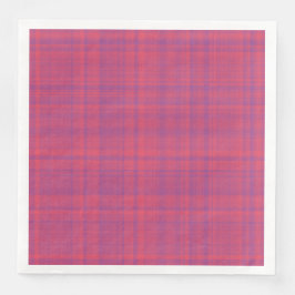 Red Purple Plaid Pattern Serviette