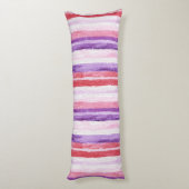 Red Purple Snowflakes Christmas Seitenschläferkissen (Rückseite (Vertikal))