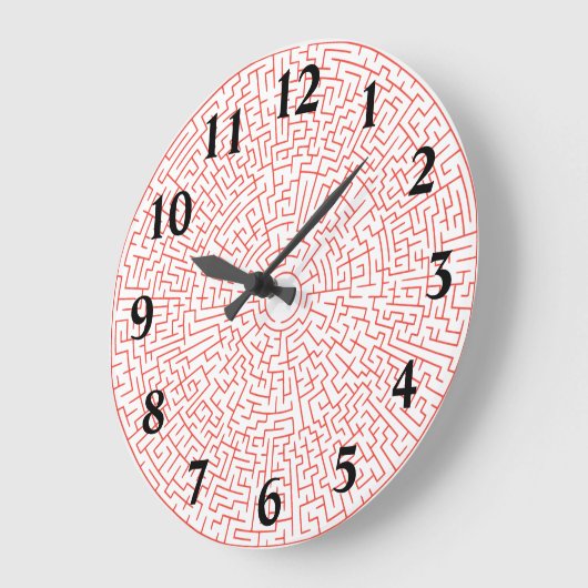 Red Puzzle Große Wanduhr (Winkel)