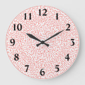 Red Puzzle Große Wanduhr (Vorderseite)