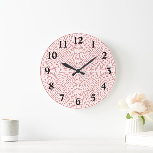 Red Puzzle Große Wanduhr (Zuhause)