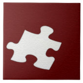 Red Puzzle Piece Tile Fliese (Vorderseite)