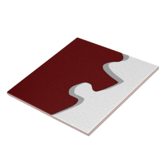 Red Puzzle Piece Tile Fliese (Seite)