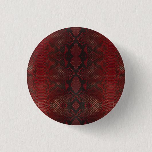 Red Python Snakeskin-Muster Button (Vorderseite)