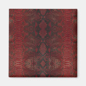 Red Python Snakeskin-Muster Magnet (Vorne)