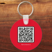 Red QR Code Schlüsselanhänger Soziale Medien Einfa (Vorderseite)