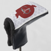 Red Quatrefoil Personalisierter Golf Head Cover Golf Headcover (3/4 Vorderseite)