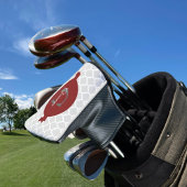 Red Quatrefoil Personalisierter Golf Head Cover Golf Headcover