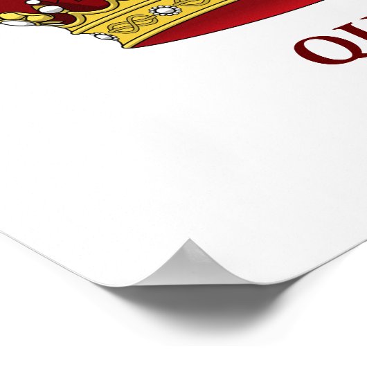 Red queen and crown poster (Ecke)