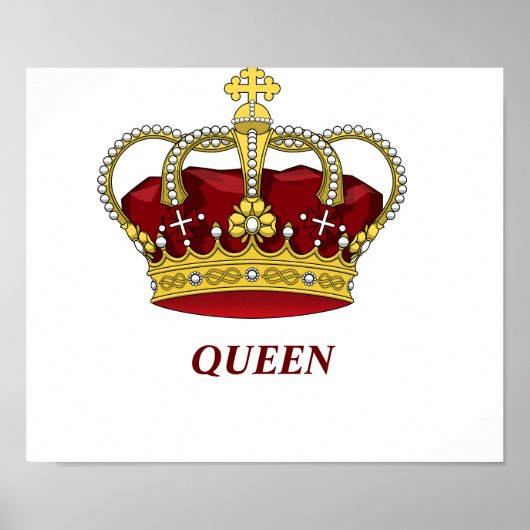 Red queen and crown poster (Vorne)