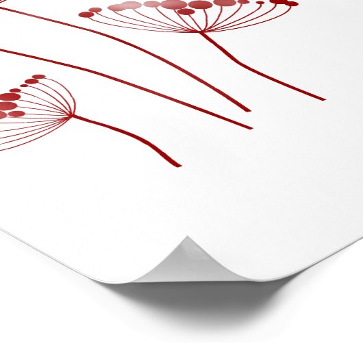 Red Queen Anne's Lace Poster (Ecke)