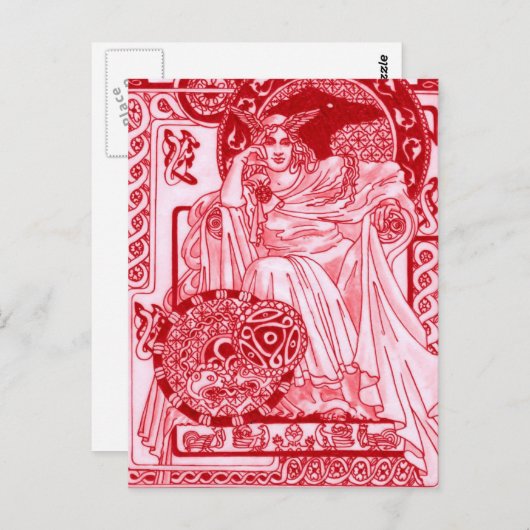 Red Queen Corbie Postkarte (Vorne/Hinten)