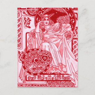 Red Queen Corbie Postkarte