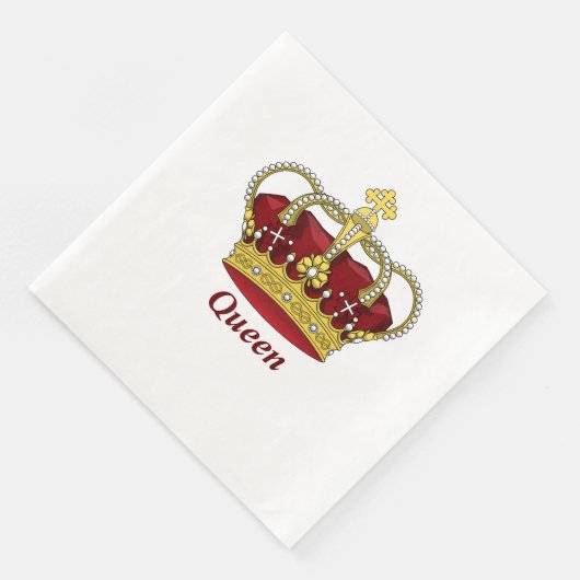 Red Queen Crown Serviette (Ecke)