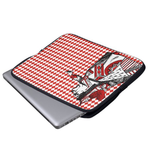 Red Queen of Hearts Alice im Wunderland Diamonds Laptopschutzhülle (Vorne Knopf)
