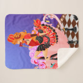 Red Queen on Chess Board - Wunderland Kunst Sherpadecke (Vorderseite (Horizontal))