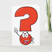 Red Question Mark Grußkarten Karte (Vorderseite)