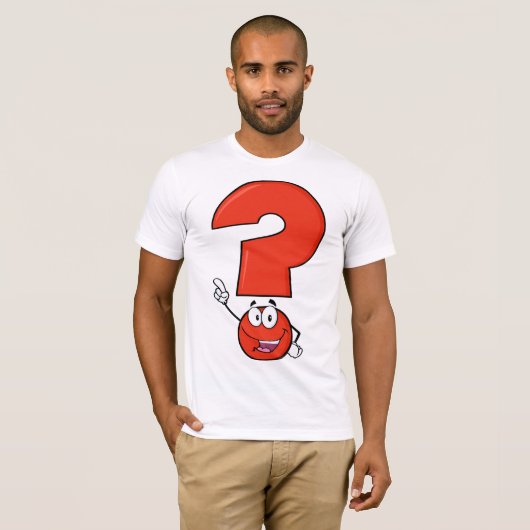 Red Question Mark Mens T - Shirt (Vorne ganz)