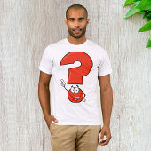 Red Question Mark Mens T - Shirt