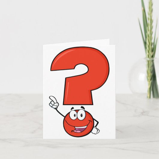 Red Question Mark-Mitteilungskarten Karte (Vorderseite)