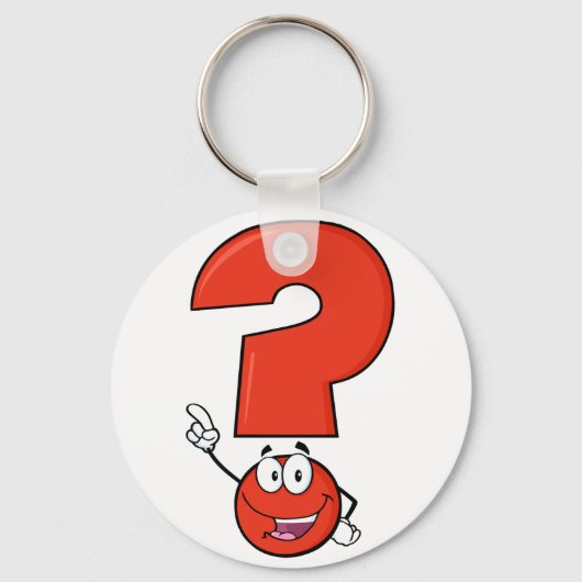 Red Question Mark Schlüsselanhänger (Vorderseite)