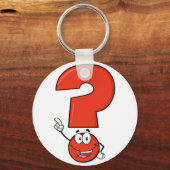 Red Question Mark Schlüsselanhänger (Vorderseite)