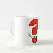 Red Question Mark-Tasse Kaffeetasse (Vorderseite Links)