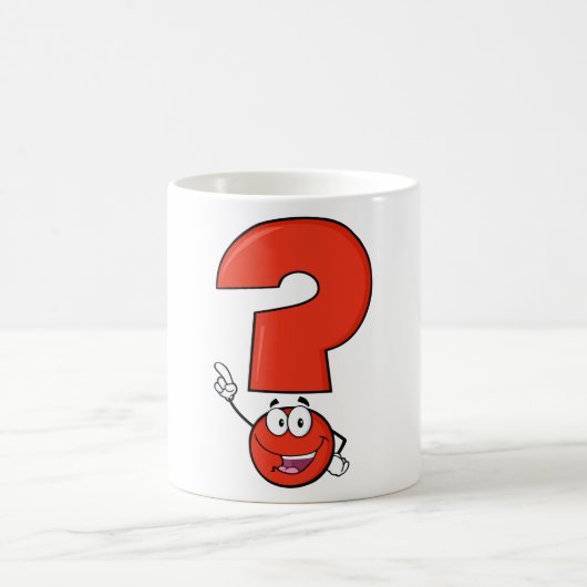 Red Question Mark-Tasse Kaffeetasse (Mittel)