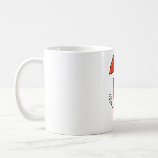 Red Question Mark-Tasse Kaffeetasse (Links)