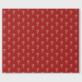 Red Question Mark Wrapping Paper Geschenkpapier (Flach)