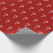 Red Question Mark Wrapping Paper Geschenkpapier (Ecke)