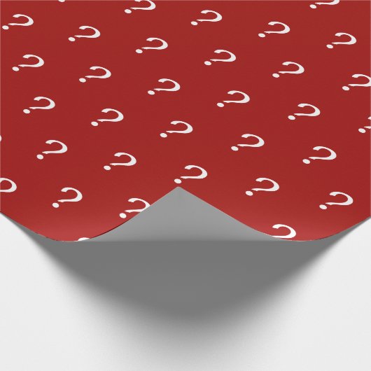 Red Question Mark Wrapping Paper Geschenkpapier (Ecke)