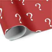 Red Question Mark Wrapping Paper Geschenkpapier (Rolleneckpunkt)
