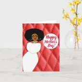 Red Quilted African American Karte (Gelbe Blume)