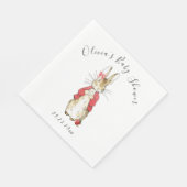 Red Rabbit Watercolor Baby Dusche Serviette (Ecke)