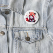 Red Raccoon Valentine Button (Beispiel)