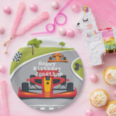 Red Race Car 3. Geburtstag Party Pappteller (Party)