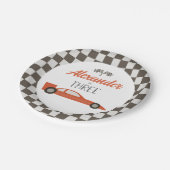 Red Race Car 3RD Geburtstagspapier-Teller Pappteller (Schrägansicht)