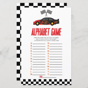 Red Race Car Alphabet Baby Showspiel