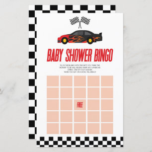 Red Race Car Bingo Baby Showspiel