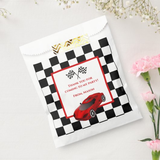 Red Race Car | Birthday Party Fee Bags Geschenktütchen (Versiegelt)