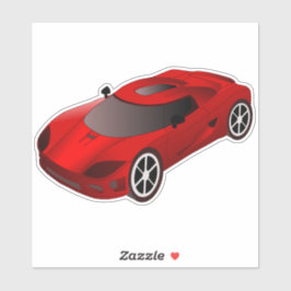 Red Race Car Contour Aufkleber